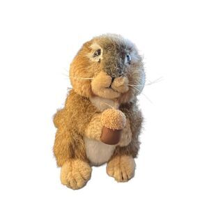 Stuffed Animal House “Peanut” stuffed chipmunk holding‎ acorn